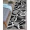 World Rug Gallery Contemporary Abstract Circles Soft Runner Rug 2'x10' Gray 105GRAY2X10 - alternate 2